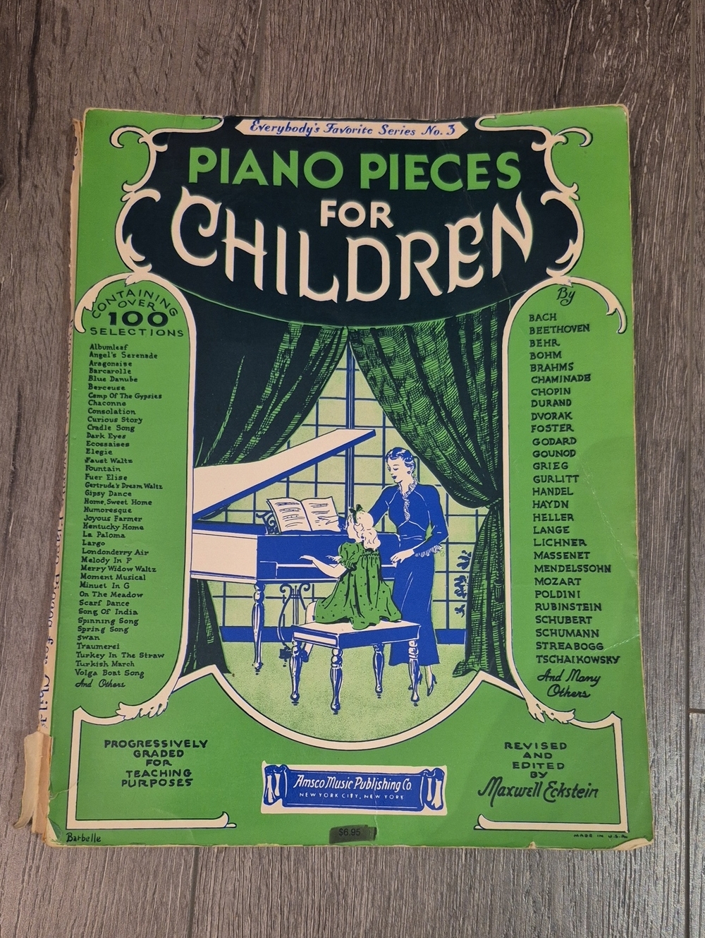 Piano Pieces for Children - NO.3 Illustrated Music Piano Book - 1934 Vintage